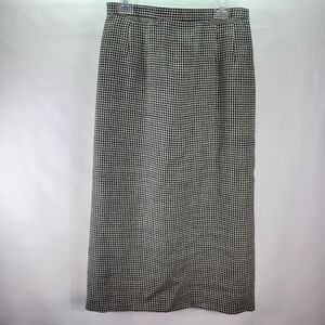 Collection by Harve Bernard Houndstooth Maxie Pencil Skirt Wool Size 12